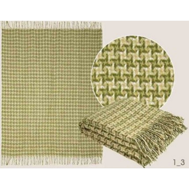 Плед Новозеландская шерсть 100% арт.1-3 Вальтери 140x200