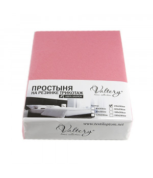 Простынь на резинке трикотажная (PT коралловая) Вальтери 140x200