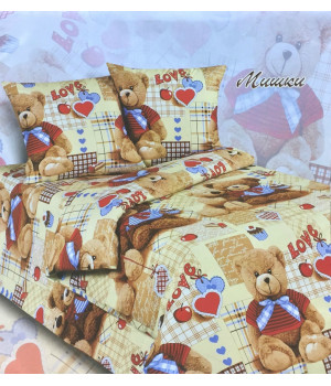 Постельное белье бязь Экзотика Мишки 1.5 спальное
