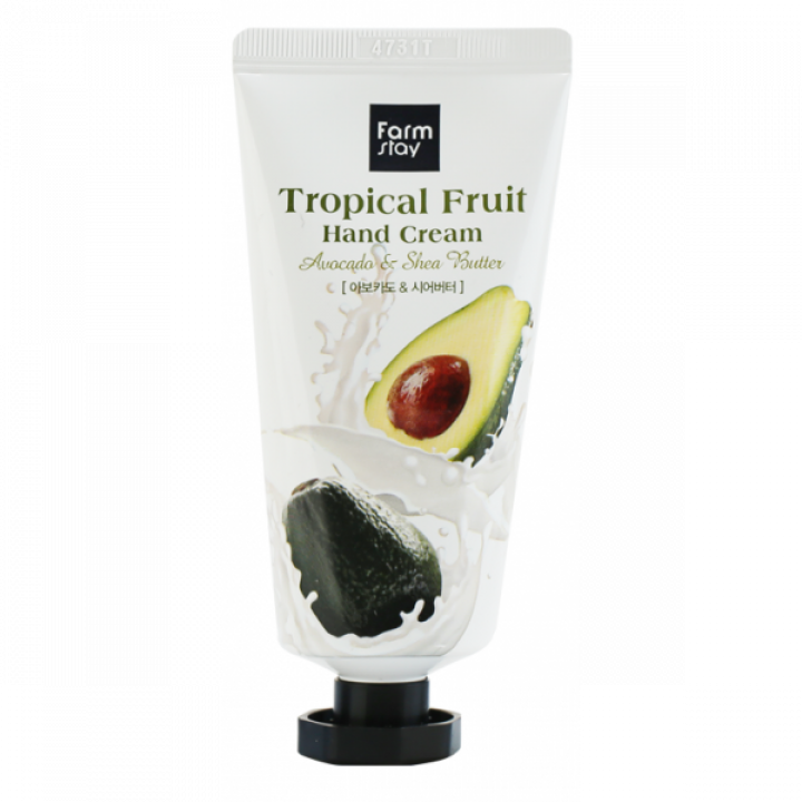 Крем для рук "Тропические фрукты" с авокадо и маслом ши, 50мл, FarmStay